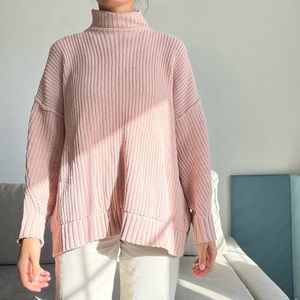 Light Pink Aerie Turtleneck Sweater